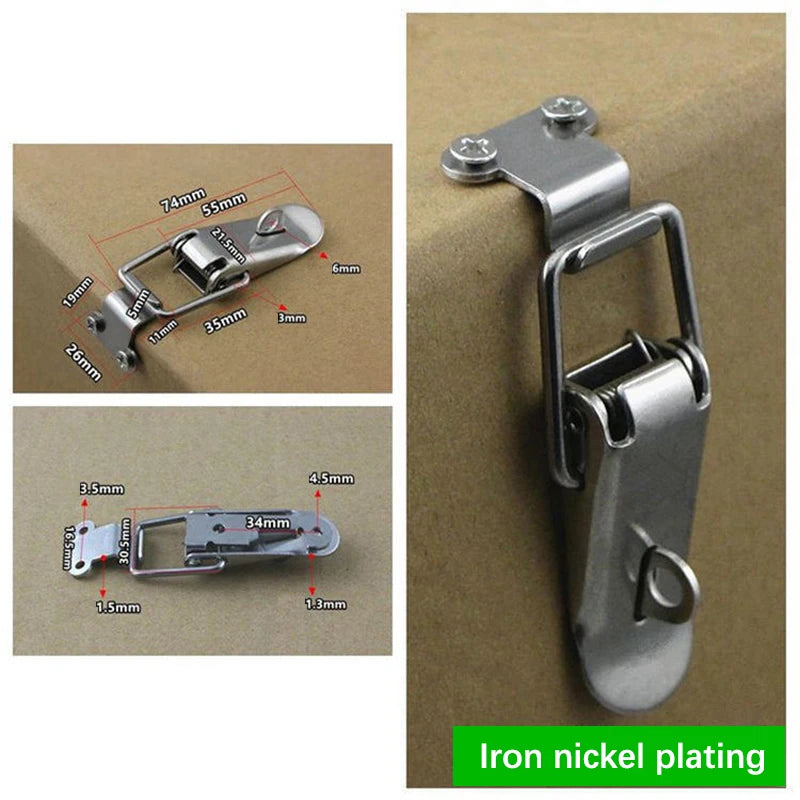 Stainless Steel Spring Toggle Draw Latch Hasp Clasp Lock