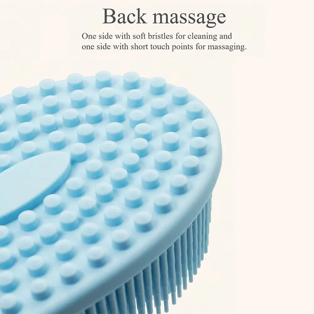 Silicone Shower Brush – Body Scrub & Scalp Massager Shower Scrub Brush PRIMED