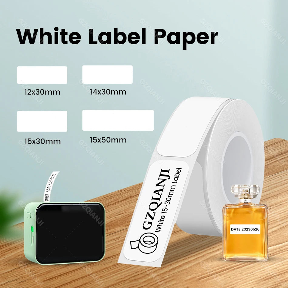 P15 Thermal Label Rolls – Multi-Size White & Transparent Stickers Thermal Label Rolls PRIMED