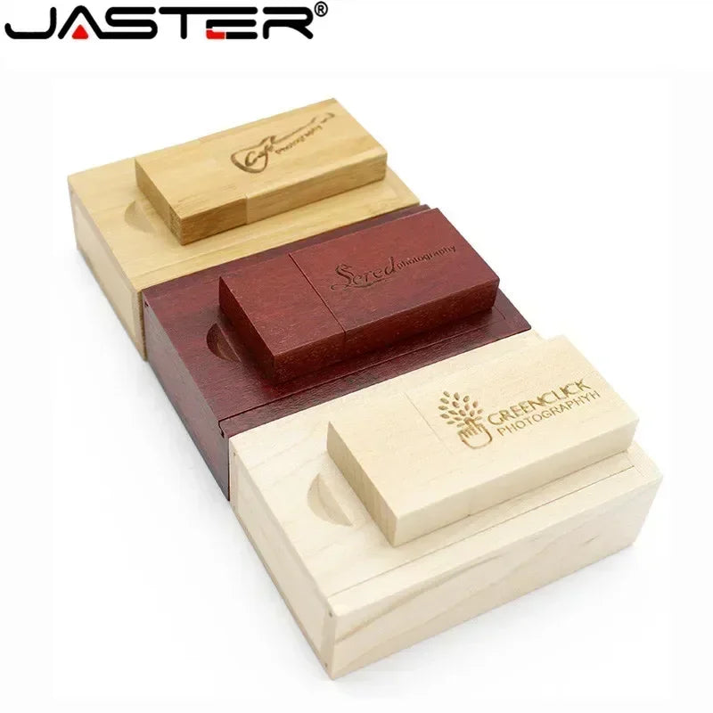 Wooden USB Flash Drive Custom Laser Engraved – 8GB to 64GB Gift USB Flash Drive PRIMED
