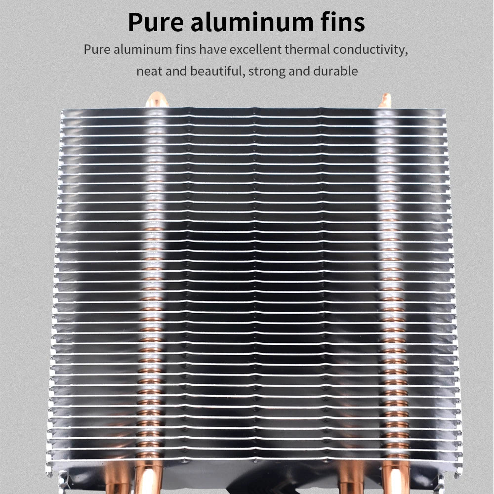 TISHRIC RGB CPU Cooler 120mm Dual Heat Pipe Intel & AMD CPU Cooler PRIMED