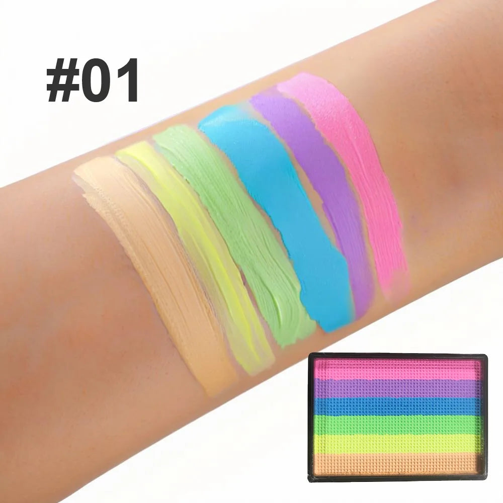 Rainbow Face & Body Paint Palette 25g – Safe, Washable