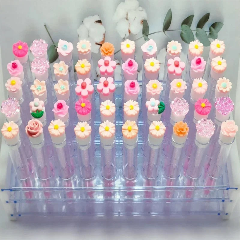 Flower Tube Eyelash Brush Set – Reusable Mascara Wand Spoolie Eyelash Brush Set PRIMED