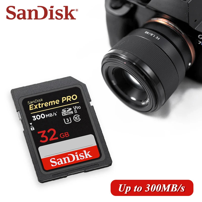 SanDisk V90 SD Card 300MB/s – 8K Ultra HD U3 C10 DSLR SD Memory Card PRIMED