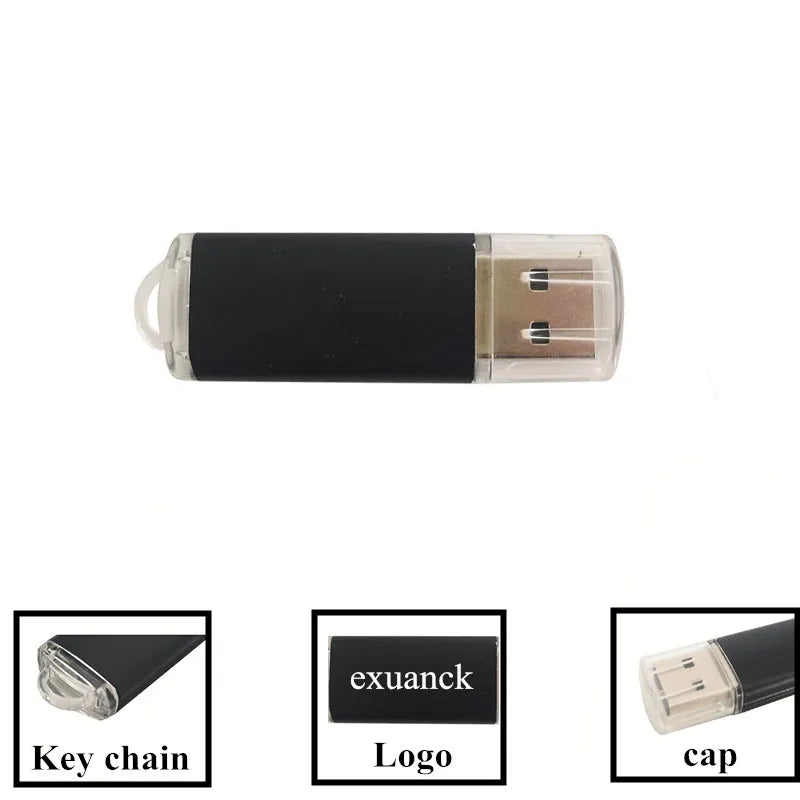 50-Pack Custom Logo USB 2.0 Metal Flash Drives 4GB–64GB USB Flash Drive PRIMED