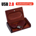 Wooden USB Flash Drive Custom Logo | 4GB–128GB Bamboo Maple Custom USB Flash Drive PRIMED 4GB Red wood with box