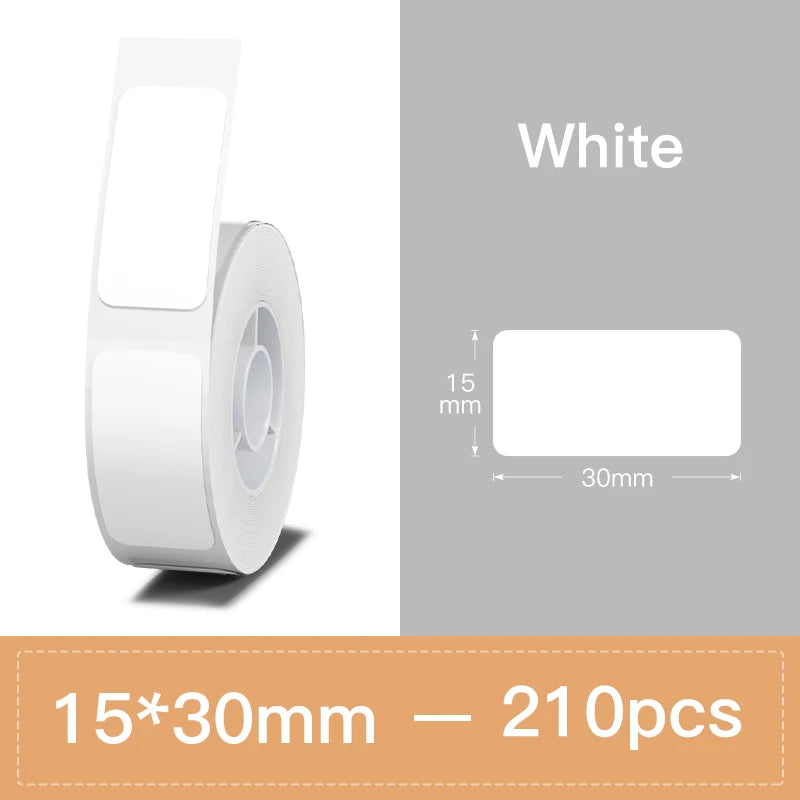 Niimbot Thermal Label Paper Roll – D11 D110 D101 Waterproof Thermal Label Roll PRIMED White 15-30mm