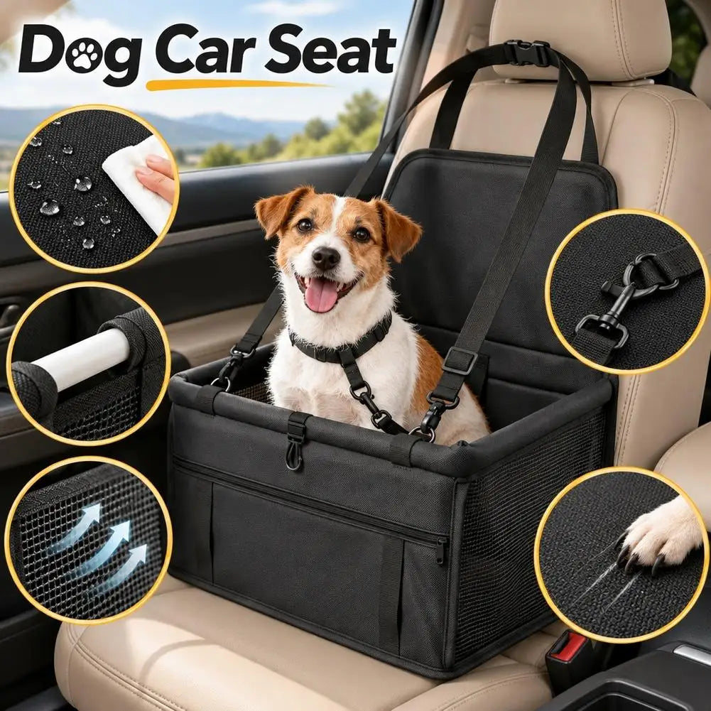 Waterproof Pet Car Booster Seat – Breathable Mesh Dog Carrier Pet Car Booster Seat PRIMED