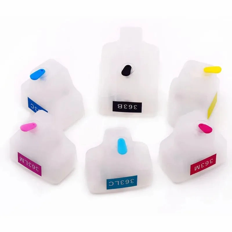 HP 363 Refillable Ink Cartridge Set – 6 Colors for Photosmart Refillable Ink Cartridge PRIMED