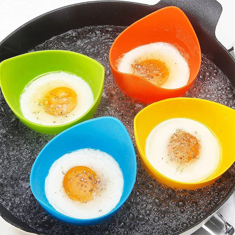 LMETJMA 4-Pack Silicone Egg Poacher Cups with Ring Stands Egg Poacher Set PRIMED Default Title