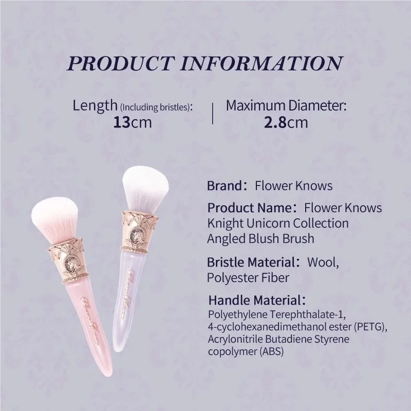 Flower Knows Knight Unicorn Angled Blush Brush | Gradient Makeup Brush PRIMED