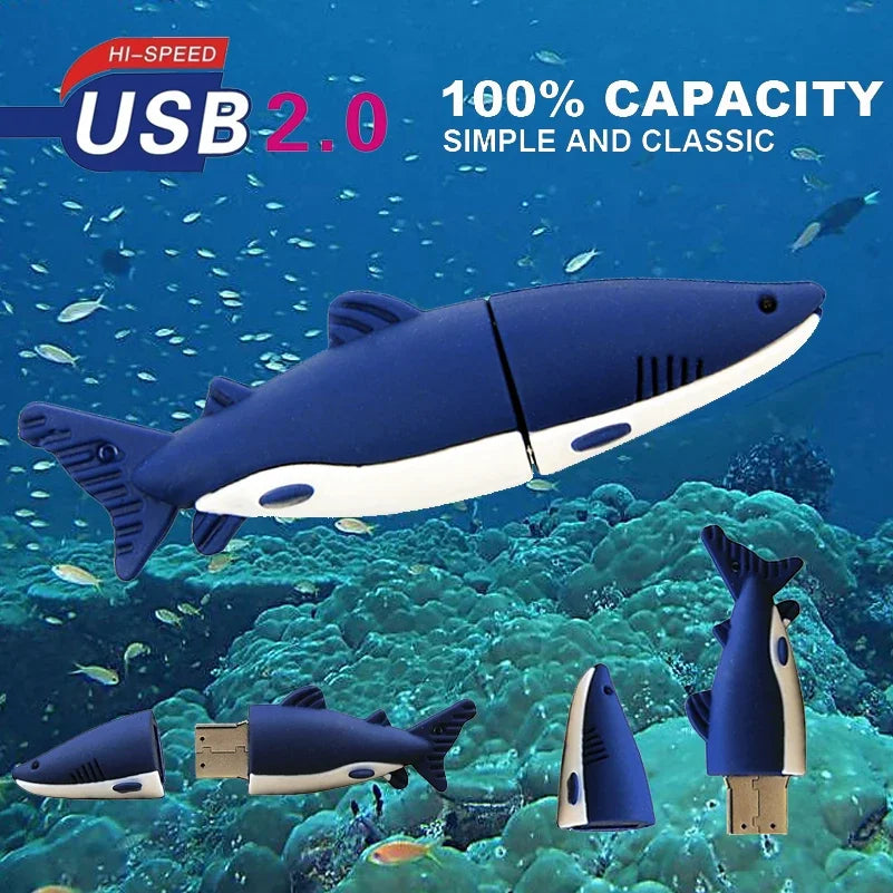 Cartoon Animal USB Flash Drive Fish Turtle Dolphin 4–64GB Gift USB Flash Drive PRIMED