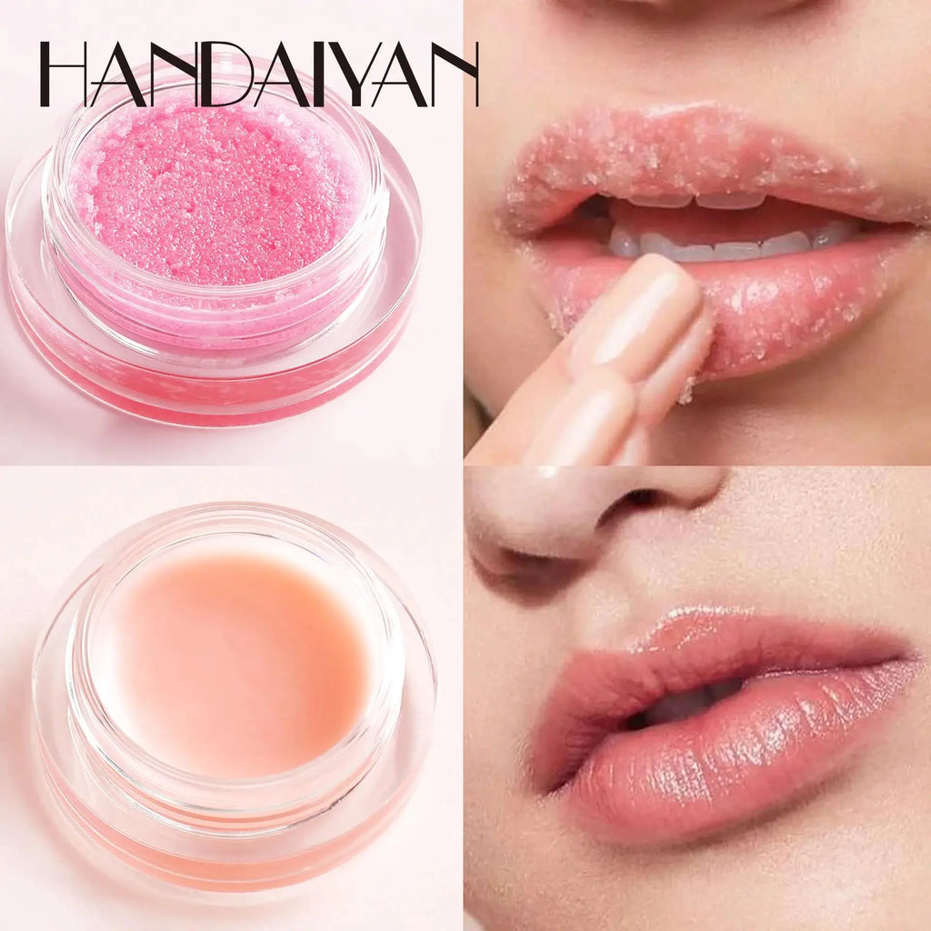 HANDAIYAN 2-in-1 Lip Scrub Balm – Exfoliating Moisturizer Lip Scrub Balm PRIMED