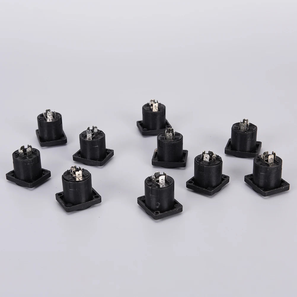 10-Pack Speakon 4-Pin Female Panel Mount Connector Socket