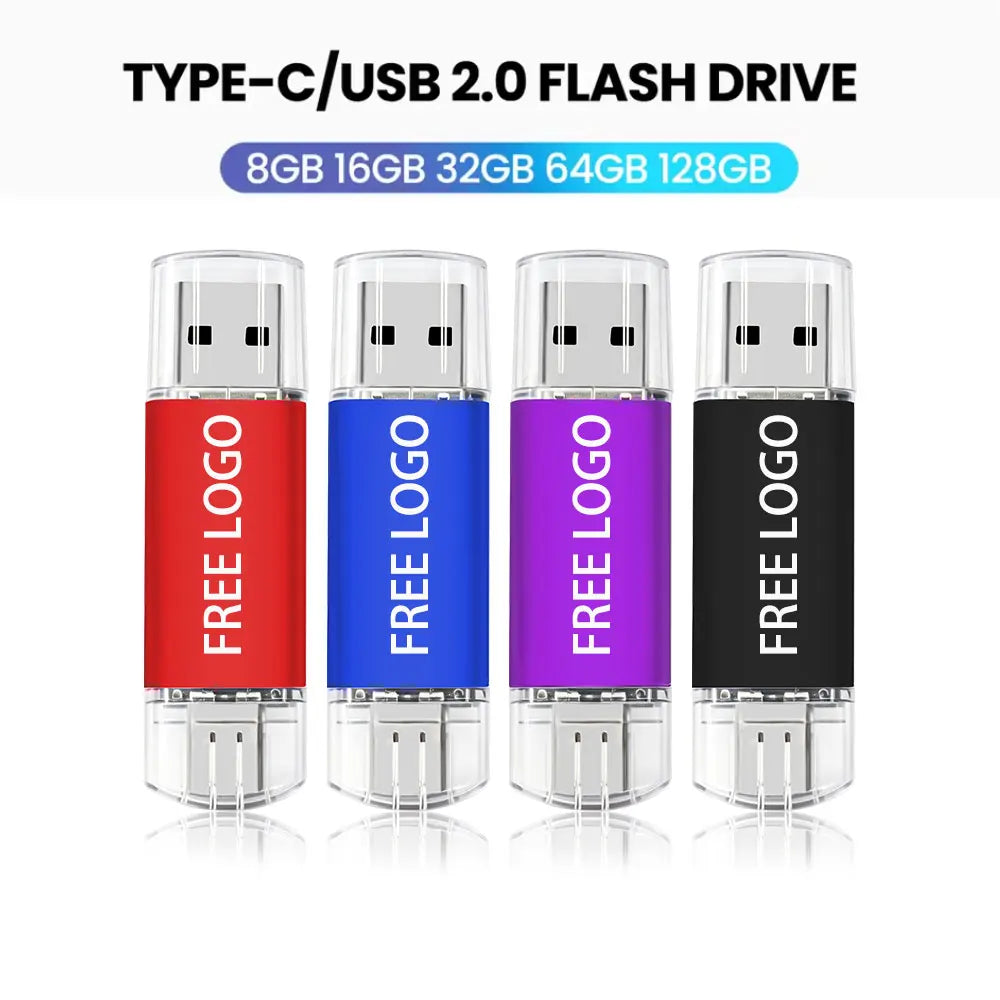 Type-C USB Flash Drive Bulk 10/50 Pcs | Free Custom Logo USB Flash Drive PRIMED