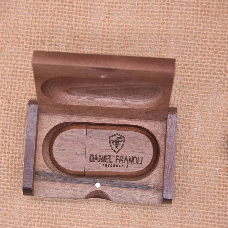 50-Pack Wooden USB Flash Drives 8–128GB | Free Custom Logo USB Flash Drive PRIMED