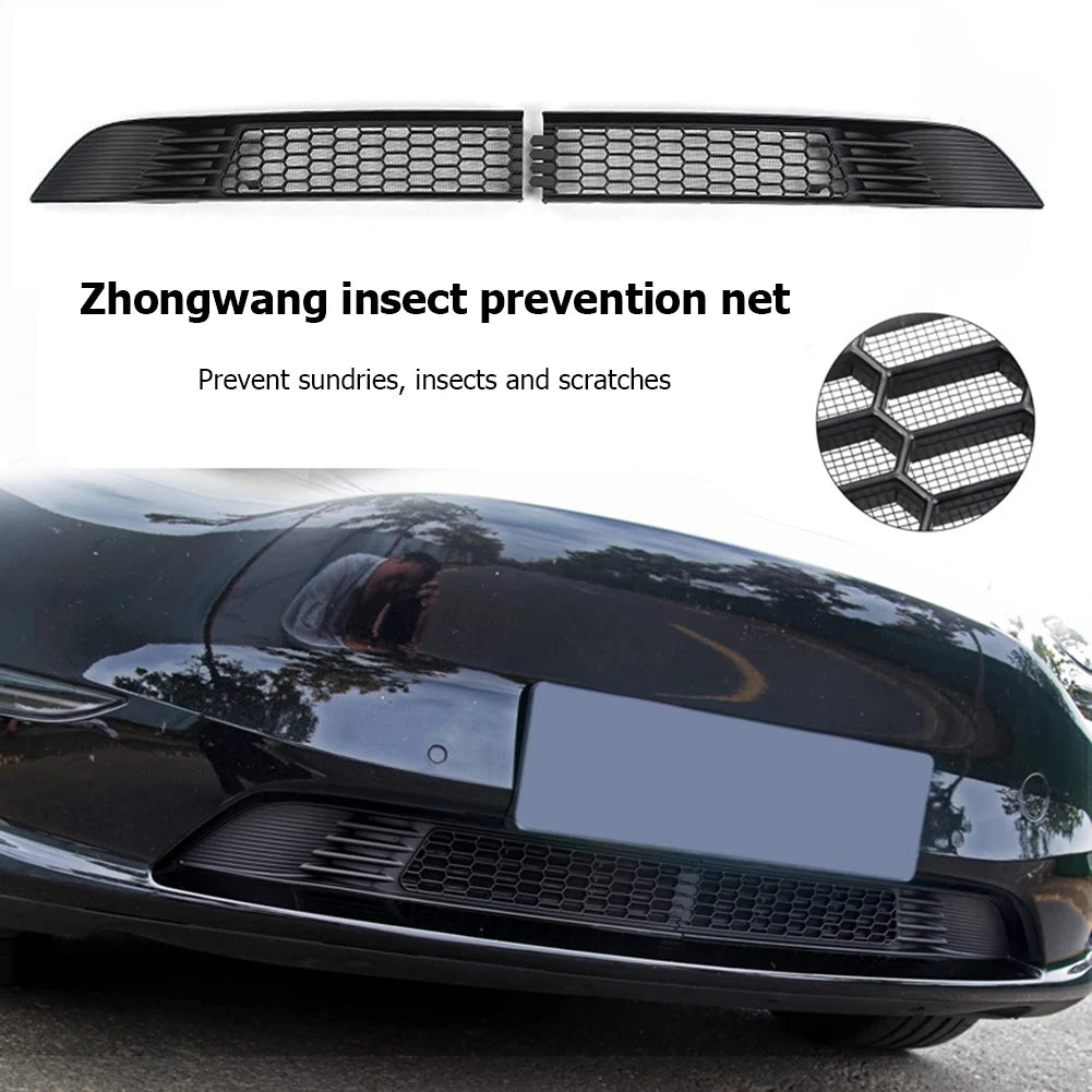 Tesla Model 3 & Y Bumper Grille Mesh Vent Cover 2017–2022 Bumper Grille Insert PRIMED