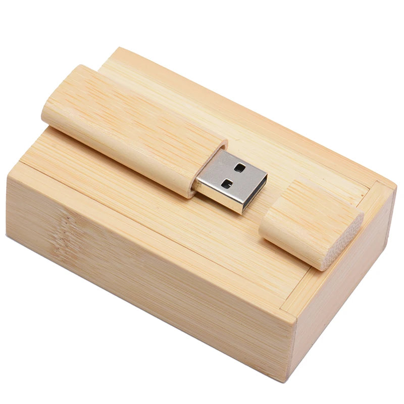 Wooden USB Flash Drive 8–64GB | Bamboo Maple Memory Stick