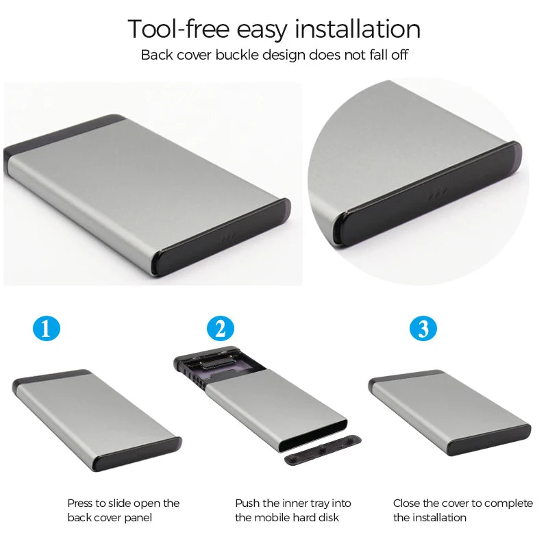 UTHAI T44 USB 3.0 2.5" Hard Drive Enclosure – Up to 6TB