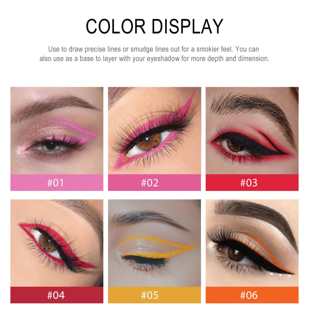 Handaiyan 20-Piece Colored Waterproof Eyeliner Pencil Set Colored Eyeliner Set PRIMED