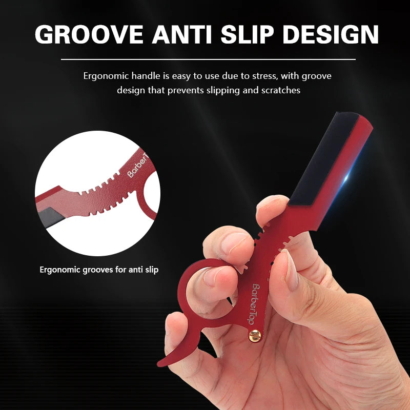 Professional Manual Barber Straight Razor – Beard & Brow