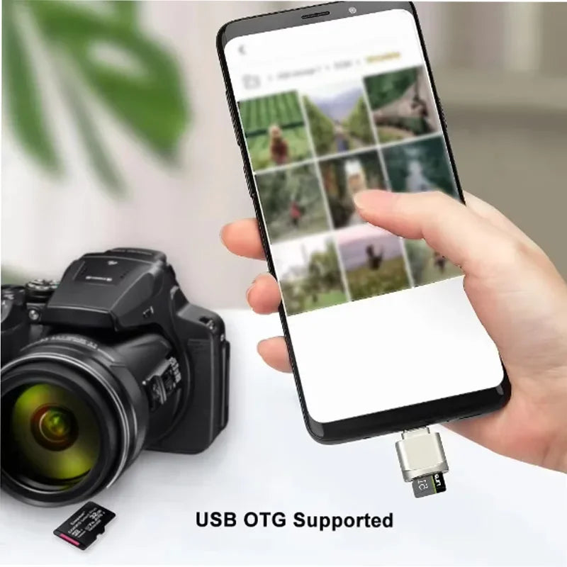 USB-C TF Card Reader with LED Indicator – Plug & Play USB Card Reader PRIMED