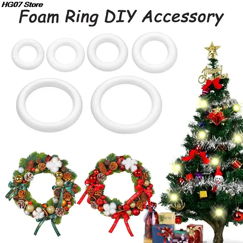 White Polystyrene Foam Wreath Ring – DIY Christmas Crafts