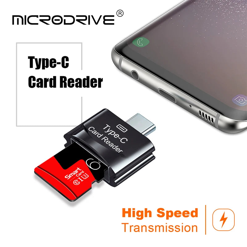 USB-C TF Micro SD Card Reader OTG Adapter for Laptop & Phone USB-C Card Reader PRIMED