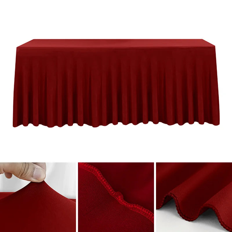 Spandex Rectangle Tablecloth – Waterproof & Washable Table Cover