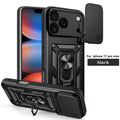 Slide Camera Kickstand Case for iPhone 17/16/15/14/13/12/11 Phone Kickstand Case PRIMED Black iPhone 13 mini