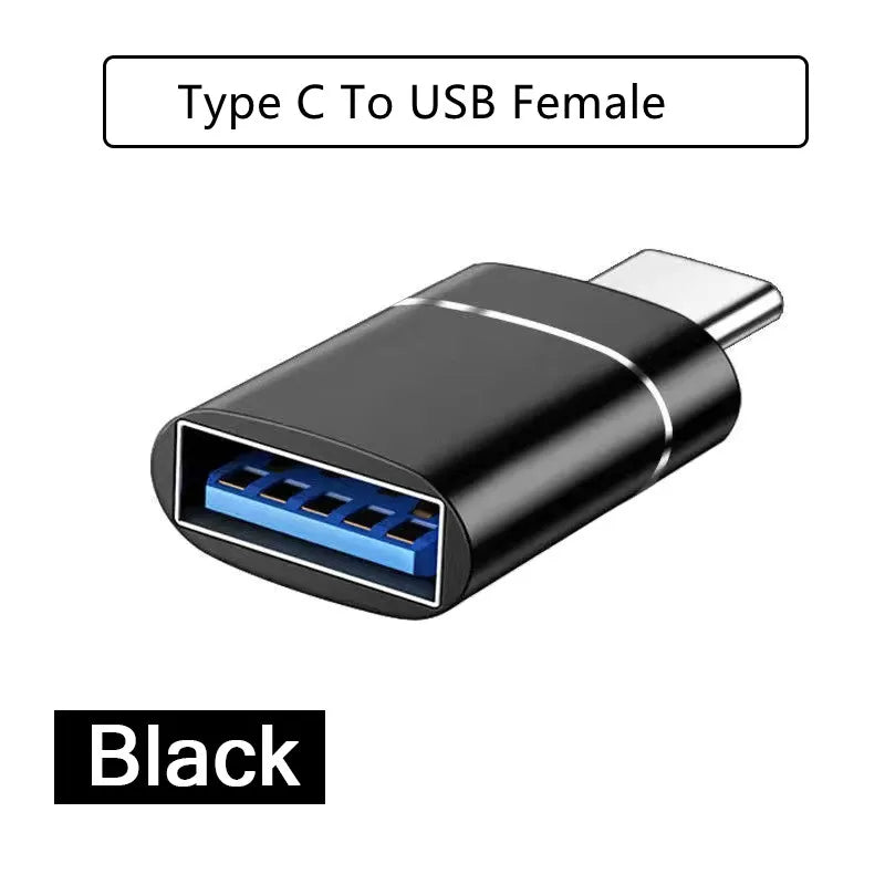 USB-C to USB 3.0 OTG Adapter | Type-C Male to USB-A Female USB-C OTG Adapter PRIMED Type C-USB Black