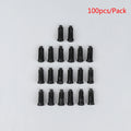 100Pcs Black Luer Lock Syringe Tip Caps | Dispensing Stop Plugs