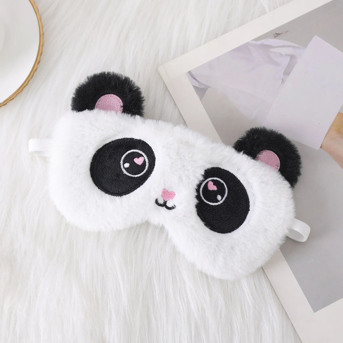 Unicorn Plush Sleep Mask – Soft Blackout Eye Cover for Girls
