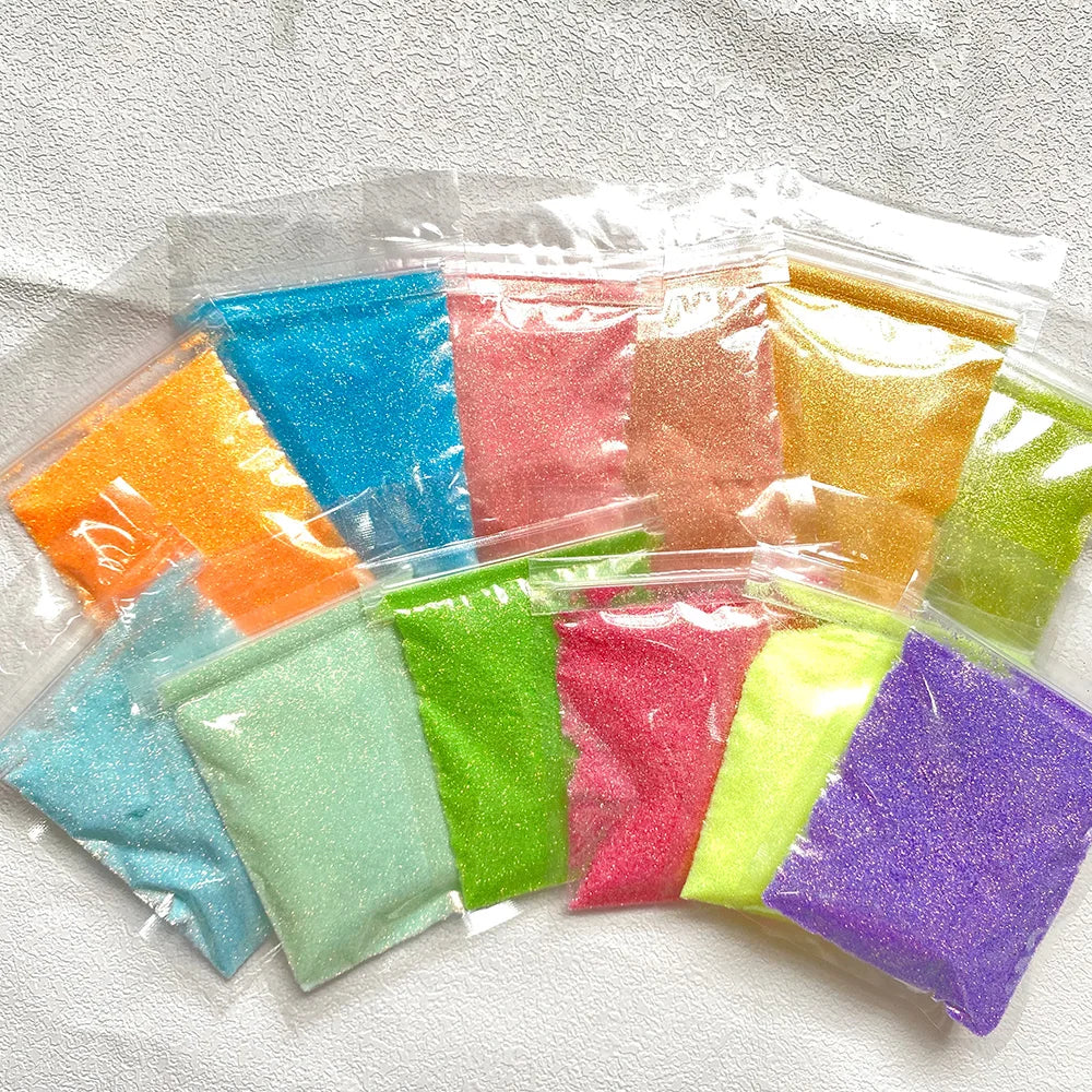 Ultra-Fine Nail Glitter Powder 10g – Pink & Blue Chrome Pigment