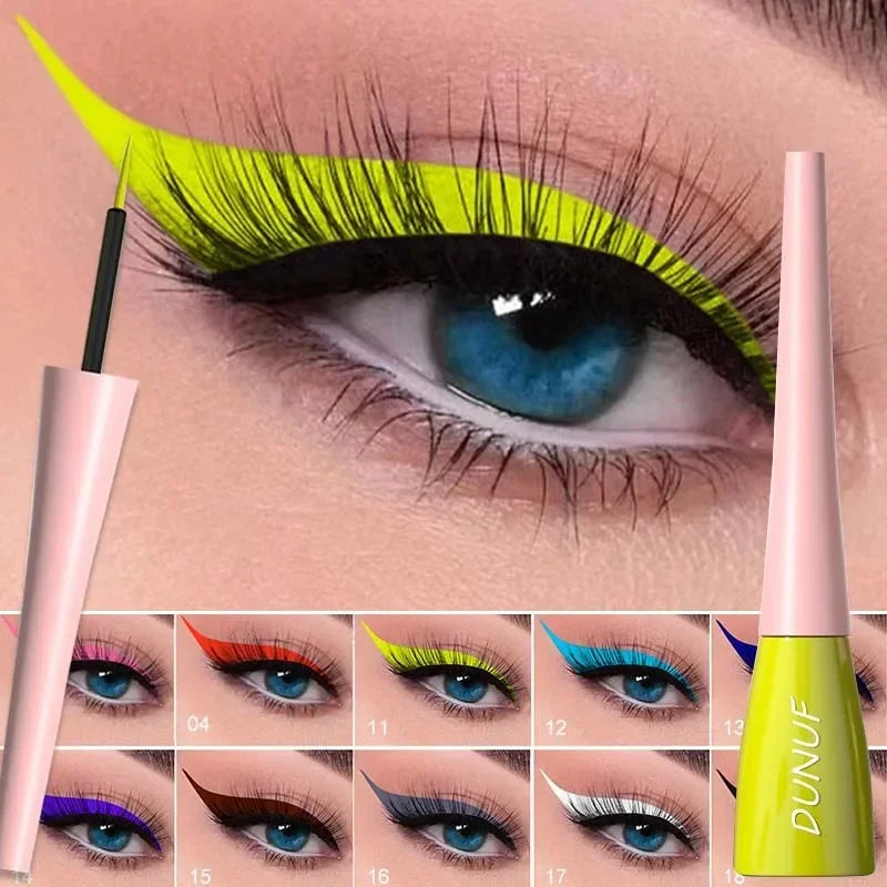 Colorful Liquid Eyeliner Quick Dry Waterproof Long Lasting Liquid Eyeliner PRIMED