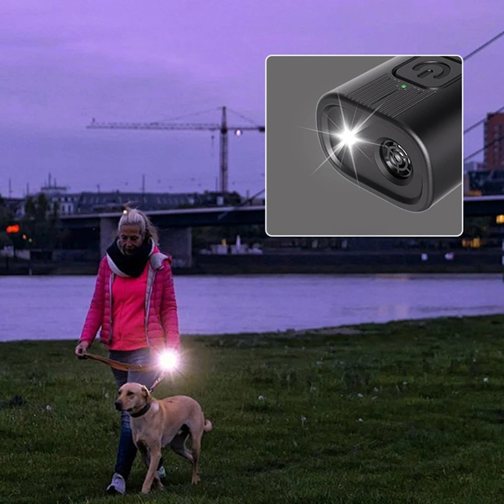 Ultrasonic Dog Bark Deterrent Device with LED Flashlight Dog Bark Deterrent PRIMED