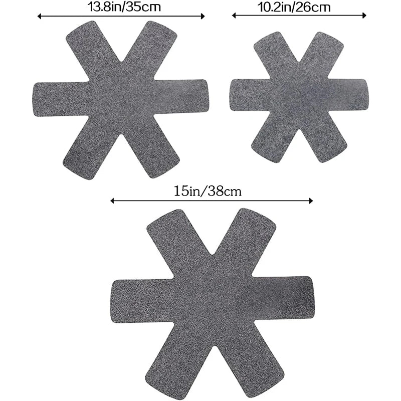 12-Pack Felt Pan Protectors – 3 Sizes Cookware Divider Pads Cookware Protector Pads PRIMED