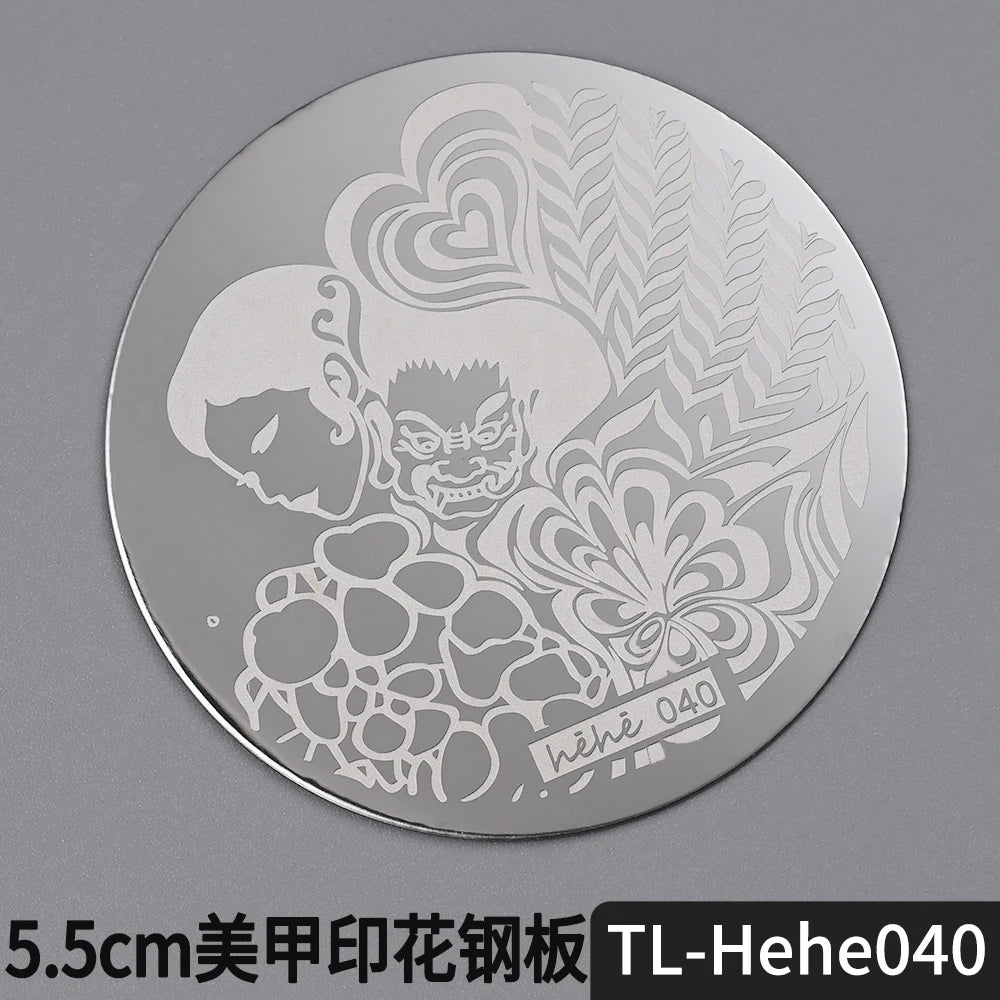 Nail Stamping Plate 5.5cm – Butterfly Flower Lace Stencil
