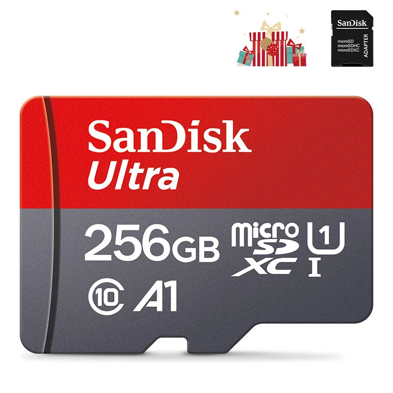 SanDisk Ultra microSD Card 32–256GB A1 U3 with SD Adapter Micro SD Card PRIMED 256GB