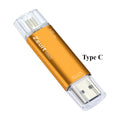 Z-SUIT 2-in-1 USB Type-C & USB 3.0 Metal Flash Drive 128GB USB Flash Drive PRIMED 128GB3.0 gold color