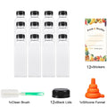 LMETJMA 500ml BPA-Free PET Juice Bottles with Caps | Bulk Set Juice Bottles Set PRIMED green 0.5L