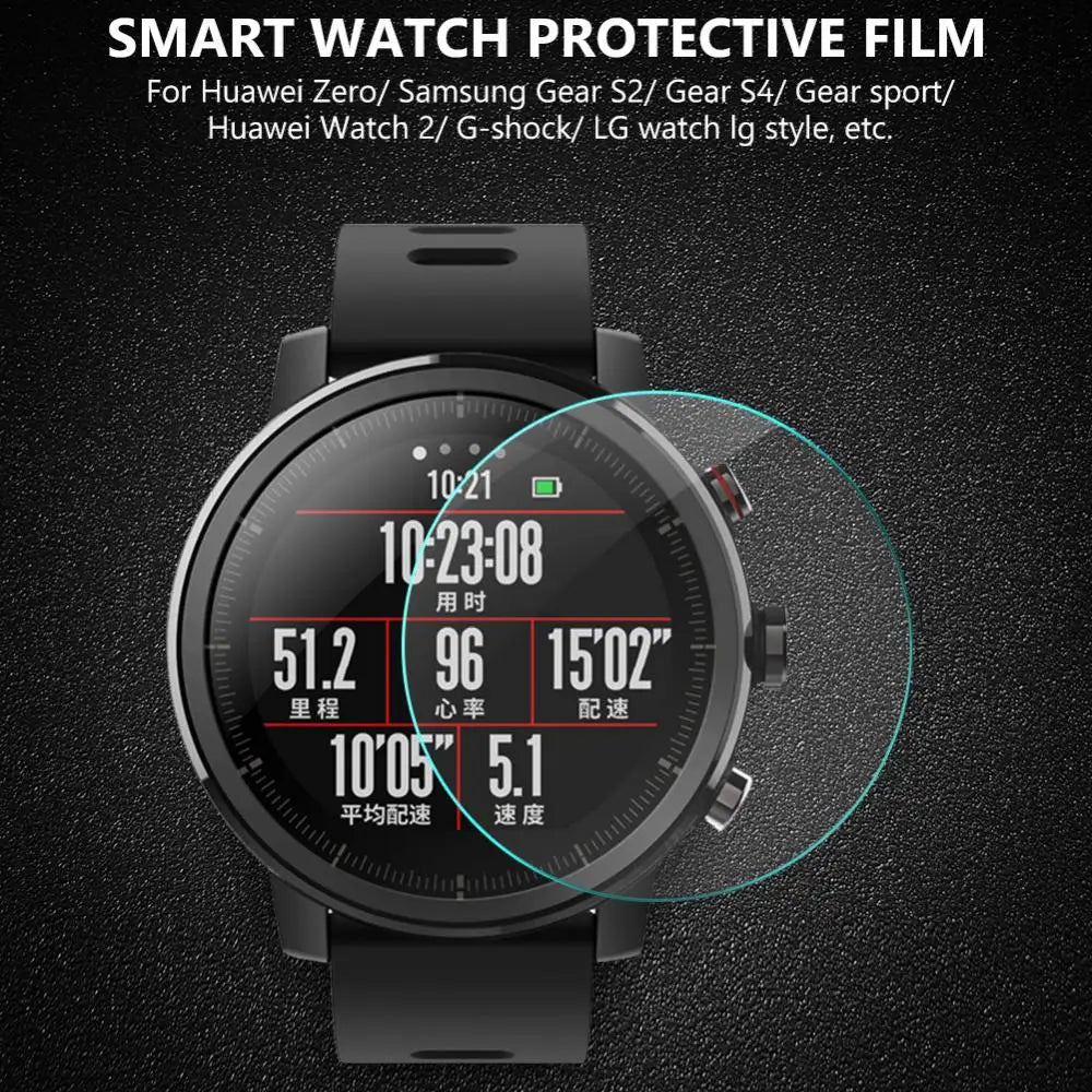 2-Pack Tempered Glass Watch Screen Protector 34–43mm Round Watch Screen Protector PRIMED