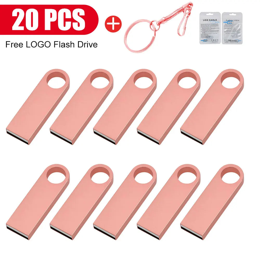 20-Pack USB 2.0 Flash Drives 128MB–128GB | Free Custom Logo USB Flash Drive PRIMED 8 GB Rose USB 2.0