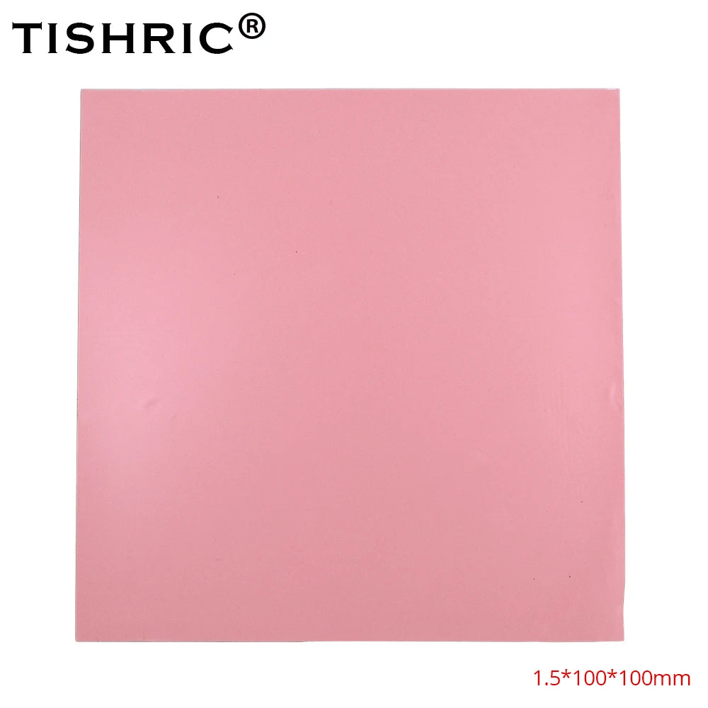 TISHRIC Silicone Thermal Pad 100×100mm – GPU CPU Heatsink