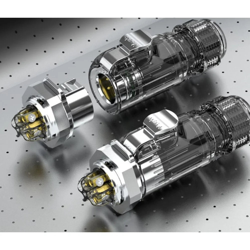 LP-20 IP68 Waterproof Aviation Connector 2P 3P 4P – 2-Pack Waterproof Connector PRIMED
