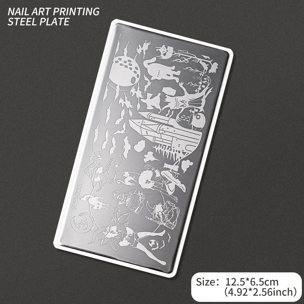 Nail Art Stamping Plate – Waves, Florals & Animal Designs