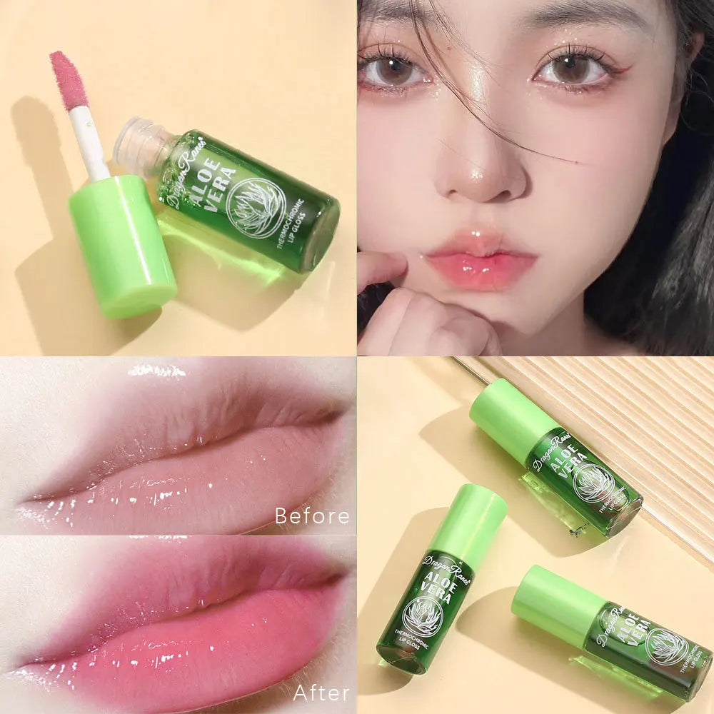 Dragon Ranee Aloe Vera Color-Changing Lip Oil Balm 3.5g Lip Oil Balm PRIMED