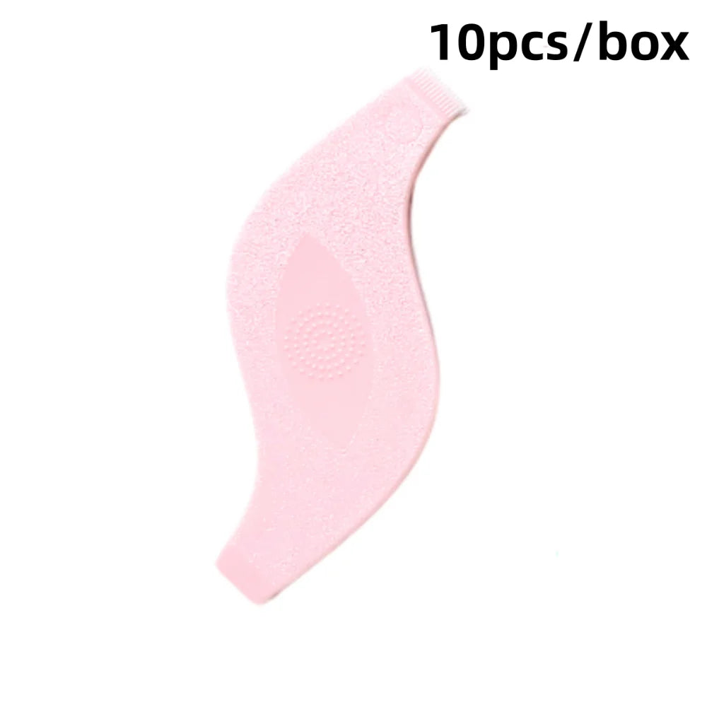 10-Pack S-Shape Eyelash Brushes – Lash Extension Comb Tool Eyelash Extension Tool PRIMED Pink