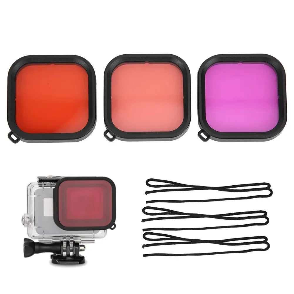GoPro Hero 8–13 Dive Filters – Red & Magenta Color Correction Camera Dive Filter PRIMED
