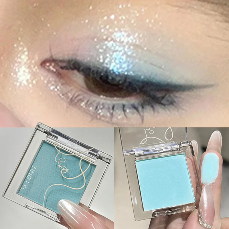 Monochrome Glitter Eyeshadow – Matte Shimmer Waterproof Eyeshadow PRIMED
